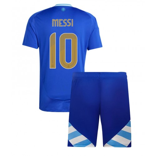 Dětský fotbalový dres Argentina Lionel Messi #10 Copa America 2024 Venkovní Krátký Rukáv (+ trenýrky)